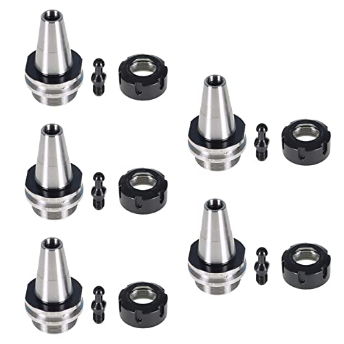 findmall 5Pcs ISO30 ER32-45L Chuck Tool Holder Balance Collet Chuck G2.5 30000RPM CNC Stainless Steel Tool Holder with Pull Stud Milling Lathe Fit findmall