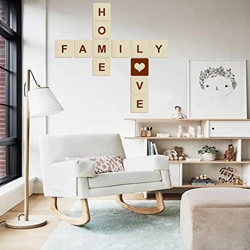 WLIANG 50 Pcs Unfinished Wood Pieces, Natural Blank 5 X 5 Inch Wood Squares, Wooden Square Cutouts Tiles for DIY Crafts Painting, Coasters Engraving, WLIANG