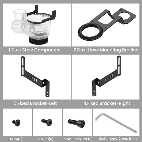 NymoLabs CNC Dust Shoe Only for NBS-6040, NBX-5040, Compatible with 65mm Spindle, Hose Diameter 38mm NYMOLABS