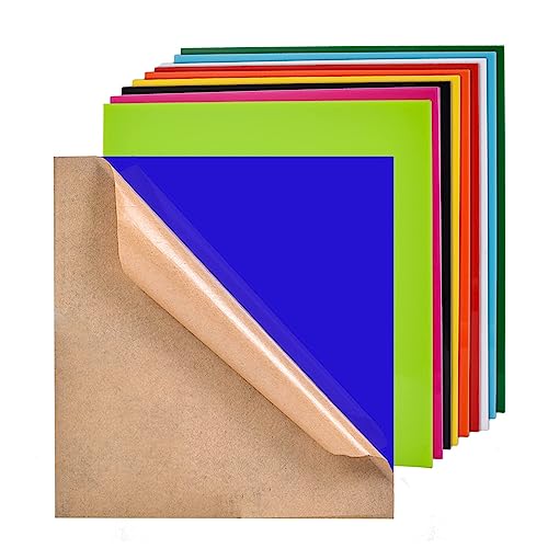 XLNT TECH 10 Pieces & 10 Colors Cast Acrylic Opaque (no-Transparent) Plastic Sheet 8 x 8 Inch (.118" Thick), for Signs, DIY Projects. XLNT TECH