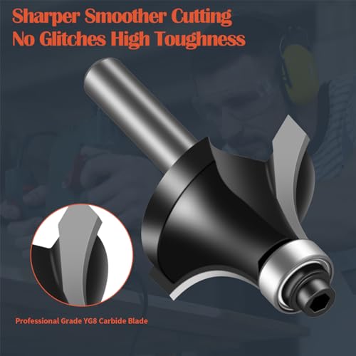 LANGSKIP'S 15 Pieces Carbide Router Bit Set 1/4 Shank Made of 45# Carbon Steel YG8 Alloy Blade for Woodwork Tools - WoodArtSupply