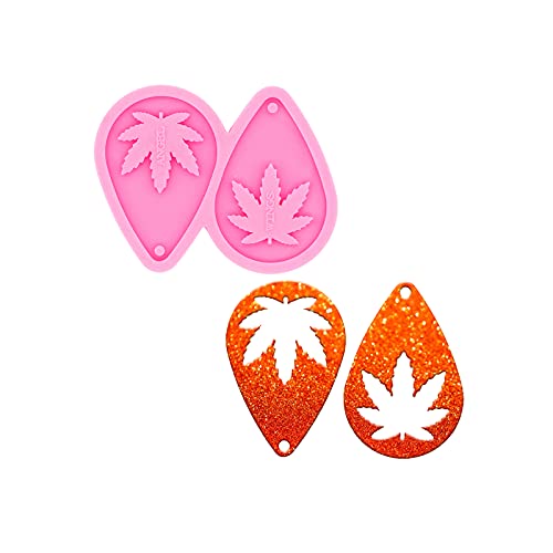 Small Leaf Shape Earring Silicone Molds for Making Resin Jewelry Epoxy Resin Molds Earring Jewelry Resin Silicone Casting Molds for DIY Women Angel Wings
