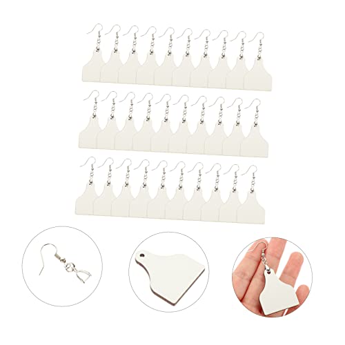 LALAFINA 24pcs Sublimation Earrings Teardrop Earrings Double Sided Earrings DIY Crafts Sublimation Blank Earrings DIY Earrings Supplies Unfinished LALAFINA