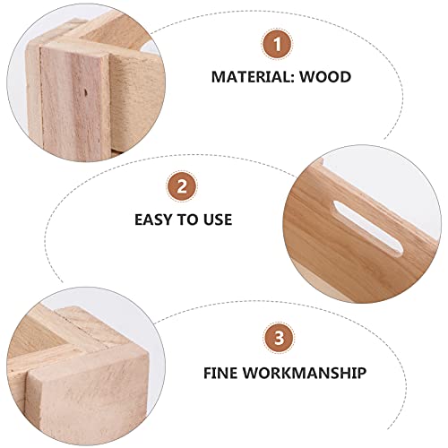 Zerodeko Wooden Storage Bin Wooden Storage Bin Wooden Tabletop Nesting Crates Decorative Mail Holder Box Farmhouse Wood Box for Document Stationery Zerodeko