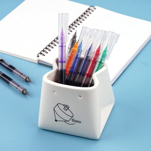 WRITECH Rolling Ball Pens Quick Dry Ink 0.5 mm Extra Fine Point Pens 10 Pcs Liquid Ink Pen Rollerball Pens Multicolor Ink (Multicolor) WRITECH