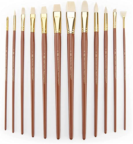 Royal Brush Manufacturing Royal and Langnickel Zip N' Close 12-Piece Brush Set, Firm Bone Taklon Royal Brush Manufacturing Company