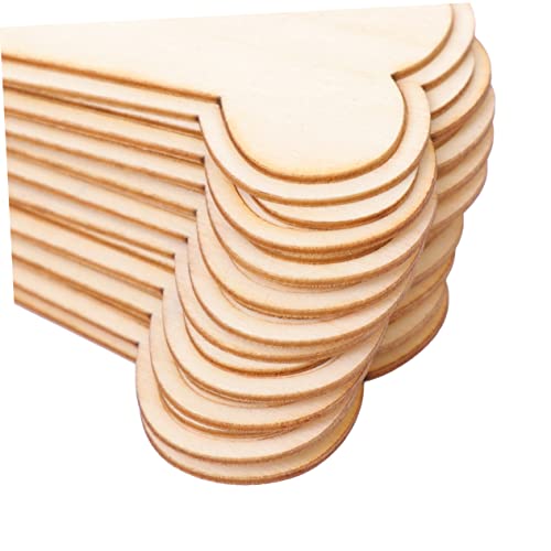 VILLCASE 24PCS Wood Embellishments Wood Bone Shape Christmas Unfinished Wood Cutout Dog Bone Wood Cutout Dog Bone Embellishments Round Labels Gift VILLCASE