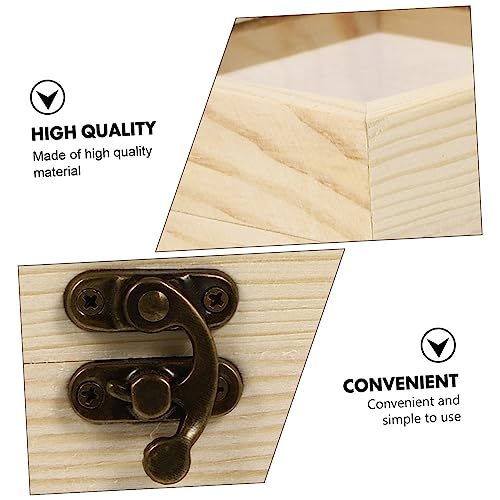 ABOOFAN 3 Pcs Wooden Box with Glass Lid Jewelry Gift Boxes for Earrings Jewelry Container Plain Gift Boxes Earring Display Holder Glass Jewelry ABOOFAN