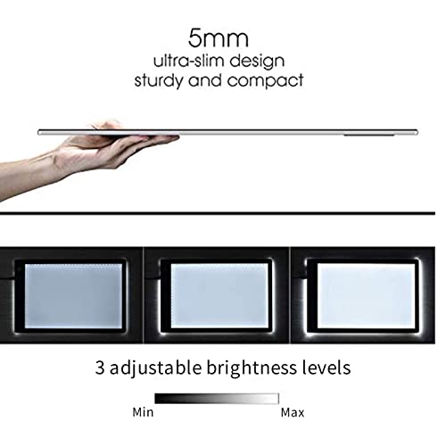 Light Box Drawing Pad, Tracing Board with Type-C Charge Cable and Brightness Adjustable for Artists, AnimationDrawing, Sketching, Animation, X-ray XIAOSTAR
