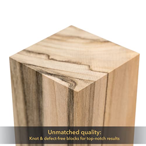 BeaverCraft BW10 Walnut Wood Carving Blocks Carving Wood Blocks Wood for Whittling Wooden Blocks for Crafts Whittling Wood Blocks Blank Cubes BeaverCraft