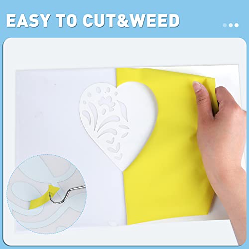 CAREGY HTV Vinyl Bundle Heat Transfer Vinyl(12 Pack) - 12 Inch by 3 Feet HTV Vinyl Rolls, Easy to Cut Iron on Vinyl for Cricut & Cameo, Easy to Weed CAREGY