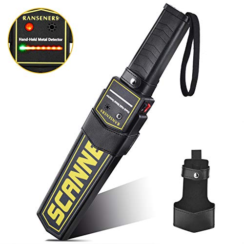 RANSENERS Handheld Security Wand,Metal Detector Wand Security Scanner for Woodworking Adjustable Sensitivity, Black R RANSENERS