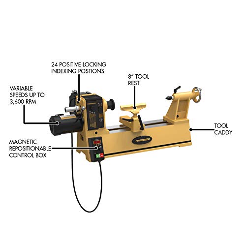 Powermatic 14" x 20" Benchtop Woodworking Lathe, 1 HP, 1Ph 120V (Model PM2014) Powermatic
