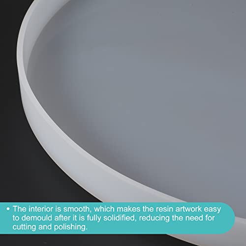 HARFINGTON 19.7" Charcuterie Board Resin Silicone Mold Tray Epoxy Mould Cutting Board Coffee Table for DIY Art Home Decoration (Round) HARFINGTON