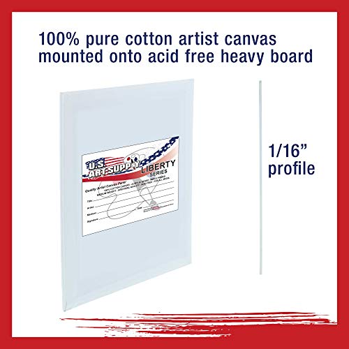 U.S. Art Supply Square Variety Assortment Professional Artist Quality Acid Free Canvas Panels 12-Total Panels (2-EA: 12x12, 10x10, 8x8, 6x6, 5x5, U.S. Art Supply