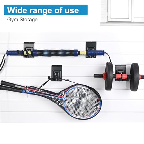 PYBTOOL 8 Inch Lockable Slatwall Hooks, Slatwall Accerrosires, Slat Wall Hanging Hooks with Lock Mechanism for Garage Storage and Professional Retail PYBTOOL