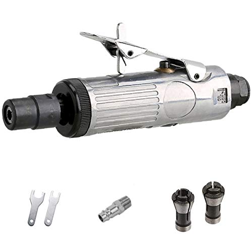 CILEONBE 1/4 Inch Air Die Grinder, 25,000 RPM Free Speed,1/4 Inch (6MM) and 1/8 Inch (3MM) collet,Mini and Compact Size,Polishing Tool CILEONBE