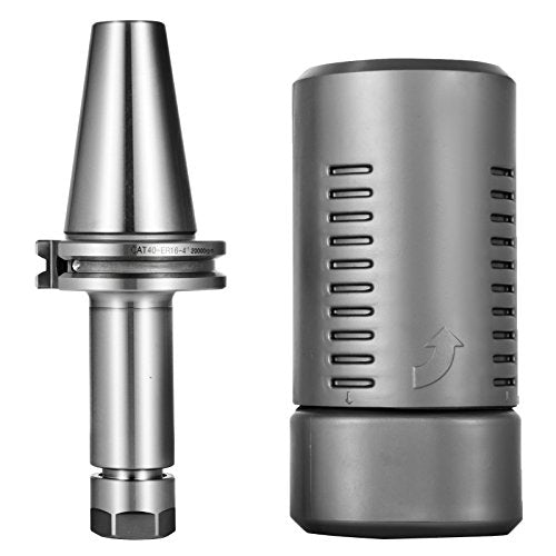 OrangeA 4Pcs CAT40 Tool Holder ER16 Collet Chuck Set length 100mm Chuck Tool Holder Set Mill Holder for CNC Engraving Machine Milling Lathe(4Pcs OrangeA