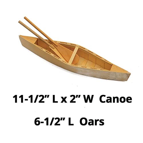 Unfinished Wooden Canoes (Pack of 6) S&S Worldwide
