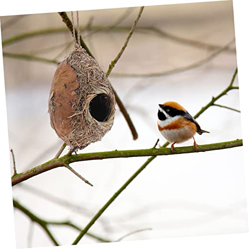 LIOOBO Straw Bird Nest Straw Bird Breeding Hummingbird Straw Toy Parrot Bird Bed Parrot Bed Unfinished Birdhouses Woven Bird Hut Out Door Decor LIOOBO