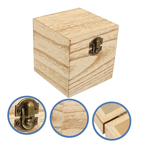 VILLCASE 4pcs Box Wooden Gift Box Wooden Trinket Chest Unfinished Treasure Chest Snack Containers Locker Decorations Snack Food Gifts Photo Gifts VILLCASE