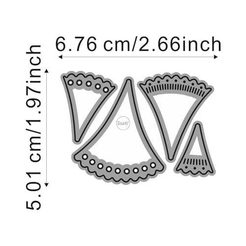 DzIxY Shadow Scalloped Hollow Lace Metal Cutting Dies for Card Making Kit Embossing Paper Die Cuts Scrapbook Machine Stencils Storage Pockets DzIxY