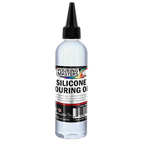 U.S. Art Supply Silicone Pouring Oil - 6-Ounce - 100% Silicone for Dramatic Cell Creation in Acrylic Paint U.S. Art Supply