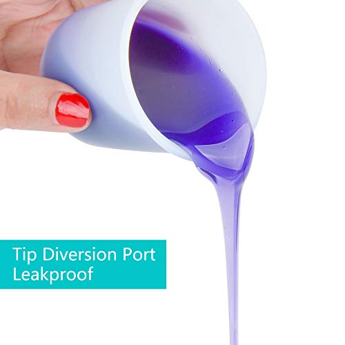 Coopay 100ml 250ml Silicone Measuring Cups for Resin Non-Stick Mixing Cups Glue Tools, Precise Scale for for Resin DIY Craft Jewelry Making, 6 PCS Coopay