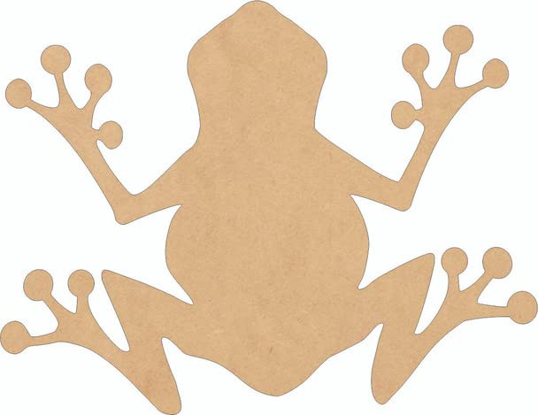 Unfinished Wood Frog 10" Cutout, Paintable Insect MDF 1/8" Craft NEXTCraft