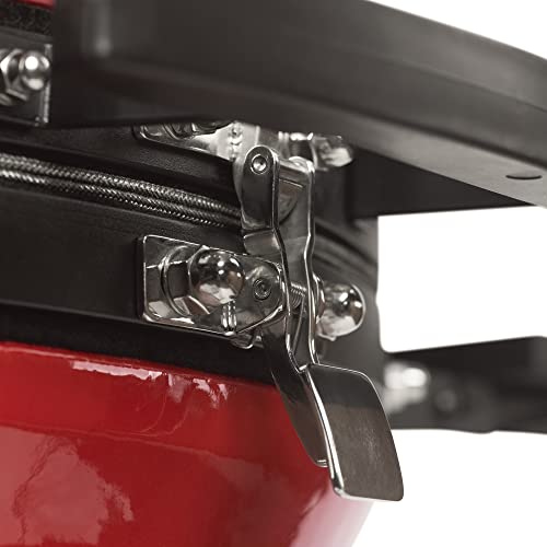 Kamado Joe KJ23RHC Classic Joe II 18-inch Charcoal Grill with Cart and Side Shelves, Blaze Red Kamado Joe