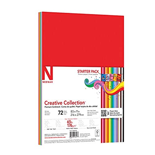 NEENAH Creative Collection Classics Specialty Cardstock Starter Kit, 8.5 X 11 Inches, 72 Count Assortment (46407-02) Neenah