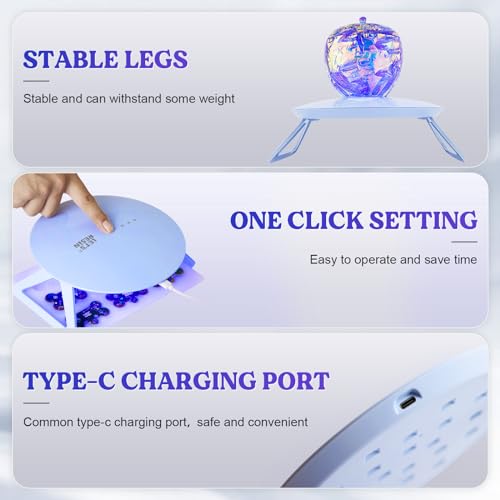 LET'S RESIN UV Light Pro,Large Size Longer 2,3,5M Time Setting Round UV Lamp for Resin Curing,Portable & Foldable Resin Supplies for UV Resin, Resin LET'S RESIN