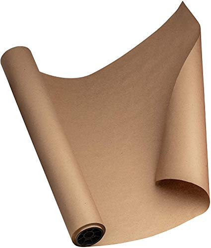DIY Recycled Material Kraft Paper Roll - Ideal for Shipping - Wrapping and Crafts - Postal Wrapping Paper - Craft Wrapping Paper Roll - Craft DIY CREW