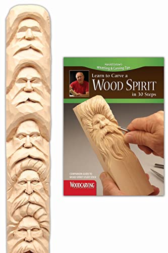 Wood Spirit Study Stick Kit (Learn to Carve Faces with Harold Enlow): Learn to Carve a Wood Spirit Booklet & Wood Spirit Study Stick (Fox Chapel Design Originals