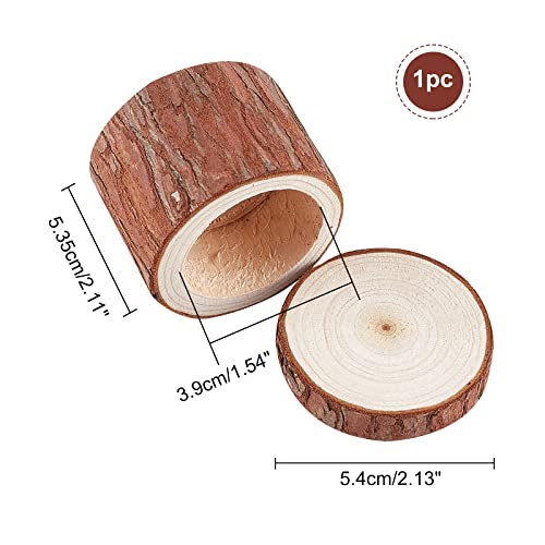 PH PandaHall Ring Box, Wooden Ring Dish Storage Box Wedding Ceremony Wood Ring Bearer Box Rustic Ring Stand Jewelry Holder Storage Case for Valentine PH PandaHall
