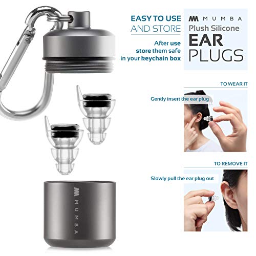 High Fidelity Concert Earplugs, Reusable Musicians Ear Plugs, 24dB Advanced Filter Technology Ear Protection Mumba