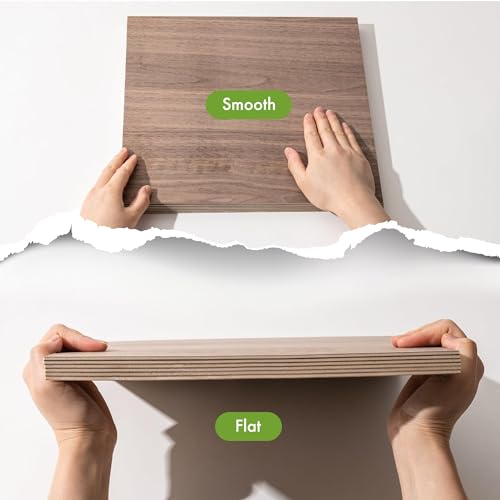 ROBOTIME 6Pcs 3mm Walnut Plywood, 1/8 Plywood Crafting Wood Sheets for Laser Cutting & Engraving, Thin Walnut Boards for Wood Project, 12"x20" ROBOTIME