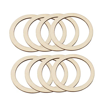SEWACC 50pcs Christmas Decor Wood Frames Natural Wood Slices Unfinished Wood Circles Smooth Wood Circles Nativity Crafts DIY Craft Decor Log Chips