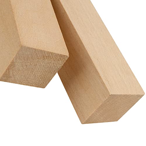 MANCHAP 32 PCS Basswood Carving Blocks Set, 2 Sizes Soft Solid Unfinished Wood Whittling Blocks, Balsa Wood Blocks for Carving and Whittling, 4x1x1 MANCHAP
