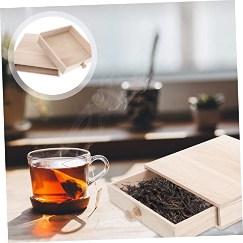 Gadpiparty Box Tea Box Gift Box Tea Holder Multi-Functional Tea Bag Desk Topper Photo Storage Tea Storage Desk Top Organizer Shelf Tablescape Decor Gadpiparty
