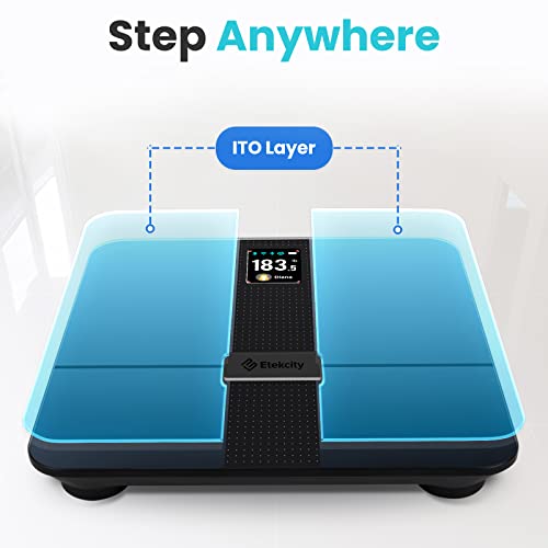 Etekcity FSA HSA Store Eligible Smart Scale for Body Weight Fat, Digital Bathroom Weighing Machine for Accurate BMI Muscle Mass Composition, Home Use Etekcity