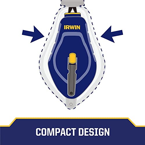 IRWIN Tools STRAIT-LINE COMPACT Chalk Reel, 100 ft. (IWHT48440) IRWIN