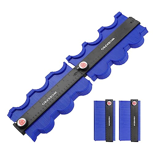 WORKPRO Connectable Contour Gauge (10+10 Inch), Profile Duplicator with Lock, Precisely Copy Irregular Shape, Gift for Father, Husband, Outline WORKPRO