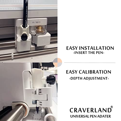CRAVERLAND Universal Pen Adapter Set,Compatible with Cricut Maker 3/Maker,Explore Air 2/Air,Explore 3/Explore,Work with Sharpie,BIC,Crayola,Sakura CRAVERLAND