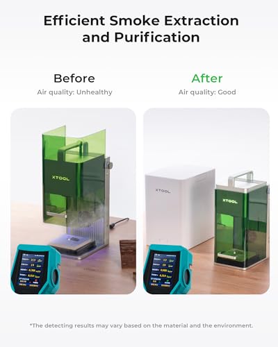 xTool F1 2-in-1 Dual Laser Engraver with Slide Extension, Rotary Extension and Air Purifier, Lightning Speed Portable Fiber Laser Engraver for Metal xTool