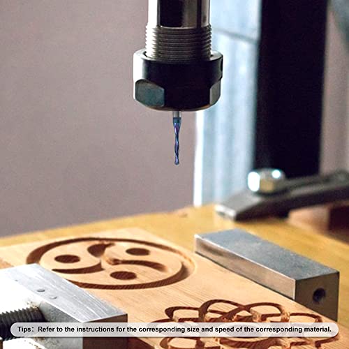 XDENGP Up Cut Ball Nose Router Bit for CNC, 1/8 inch Cutting Diameter and 1 inch Cutting Length 1/4 inch Shank with NACO Coated Carbide End Mill for XDENGP