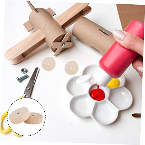EXCEART 60 Pcs Log Wheel Wood Steering Wheel Toy Model Building Kits Unfinished Wood Wheels 1/4 Dowel Rod Children DIY Toys Dowels Car Accesories EXCEART
