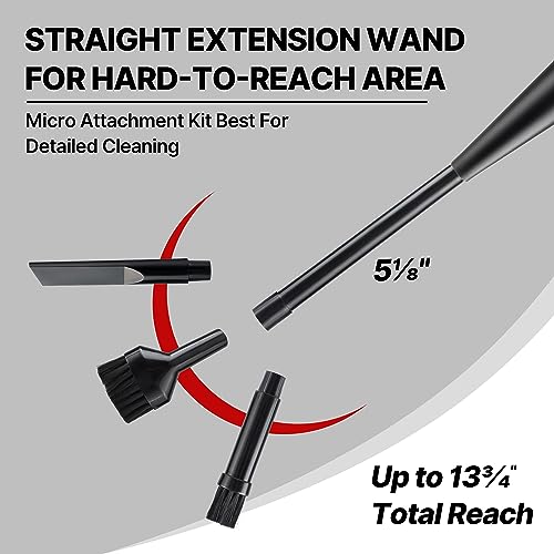 Shop-Vac Micro Cleaning Nozzle Kit, 1-1/4" Detailed-Cleaning Attachments for Compact Wet Dry Shop Vacuum, Storage Bag Included, 6 Pieces Shop-Vac