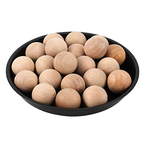 HAKZEON 45 PCS 2 Inch Wooden Round Ball, Unfinished Wood Spheres with Smooth Surface Natural Wooden Rounds for DIY, Arts, Crafts and Projects HAKZEON