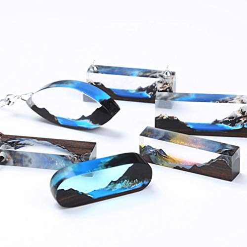 Couple Gifts Couple Gifts DIY Gift 5pcs Wooden Pieces for Epoxy Resin Crafts Natural Unfinished Wood Landscape for DIY Jewelry Making Pendant EXCEART